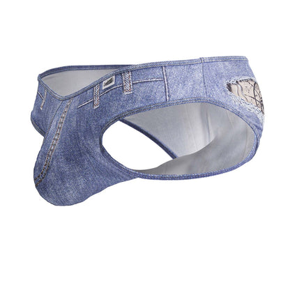 CandyMan Men's Underwear 99897 Cowboy Briefs Color Denim Blue