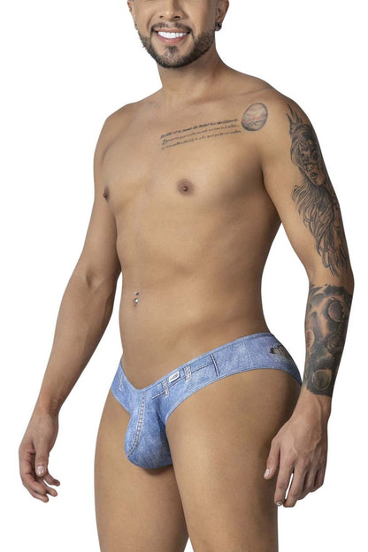 CandyMan Men's Underwear 99897 Cowboy Briefs Color Denim Blue