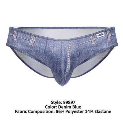 CandyMan Men's Underwear 99897 Cowboy Briefs Color Denim Blue