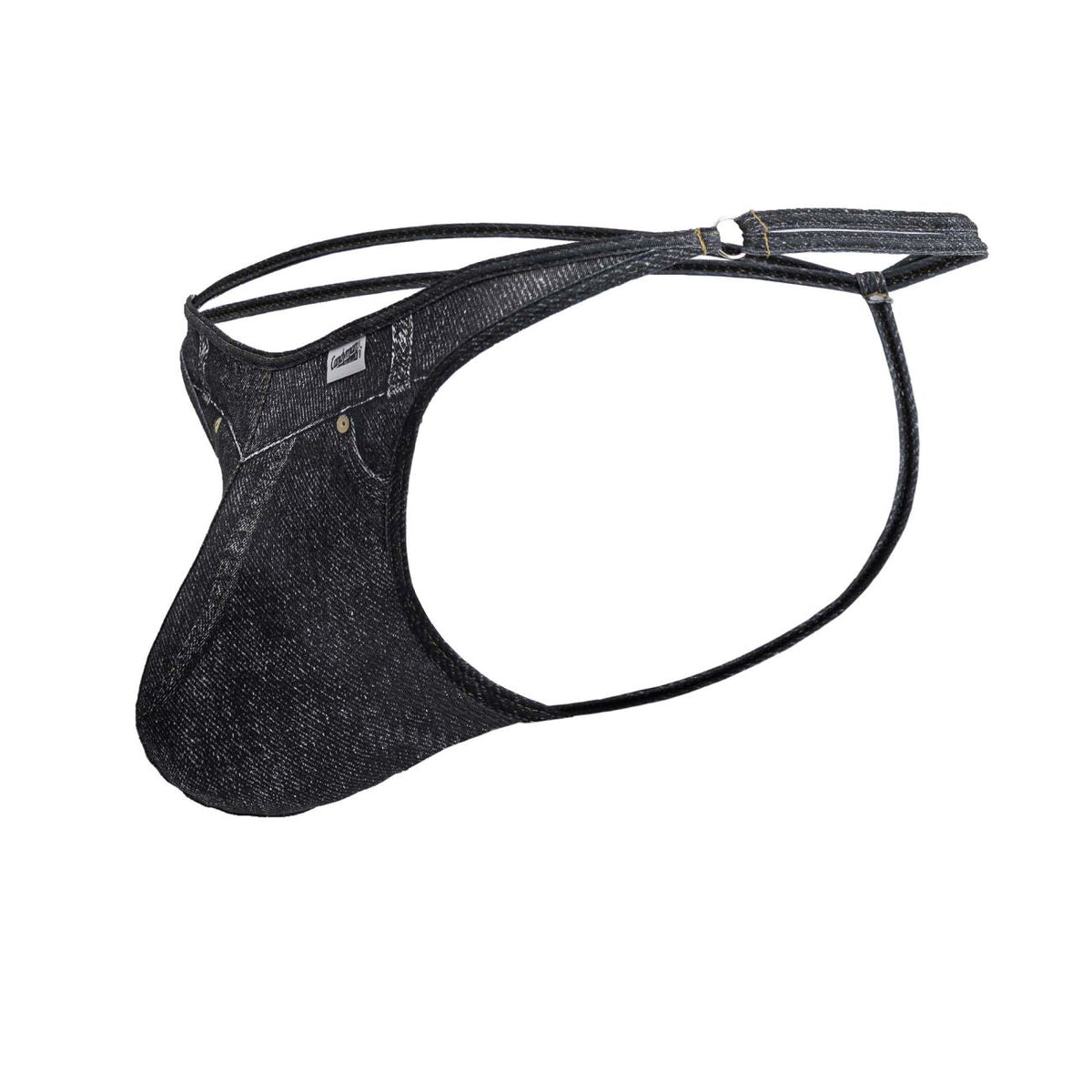CandyMan Men's Underwear 99899 Cowboy Thongs Color Denim Black