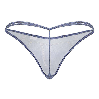 CandyMan Men's Underwear 99899 Cowboy Thongs Color Denim Blue