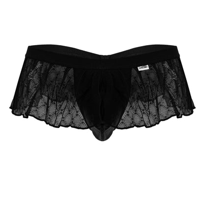 CandyMan 99901 Geometric Mesh Thongs Color Black