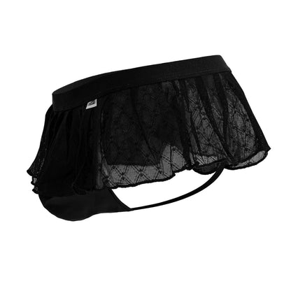 CandyMan 99901 Men's Underwear Geometric Mesh Thongs Color Black