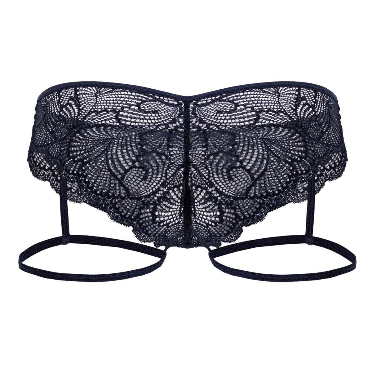 CandyMan Men's Underwear 99905 Garter Lace Briefs Color Navy