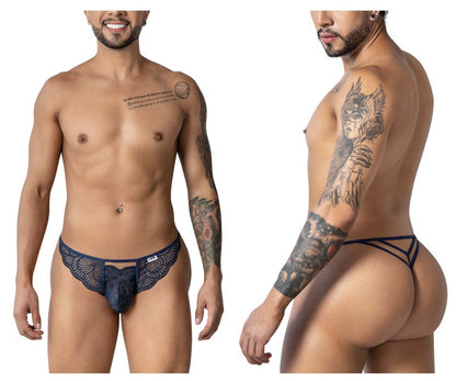 CandyMan 99910 Lace Thongs Color Navy