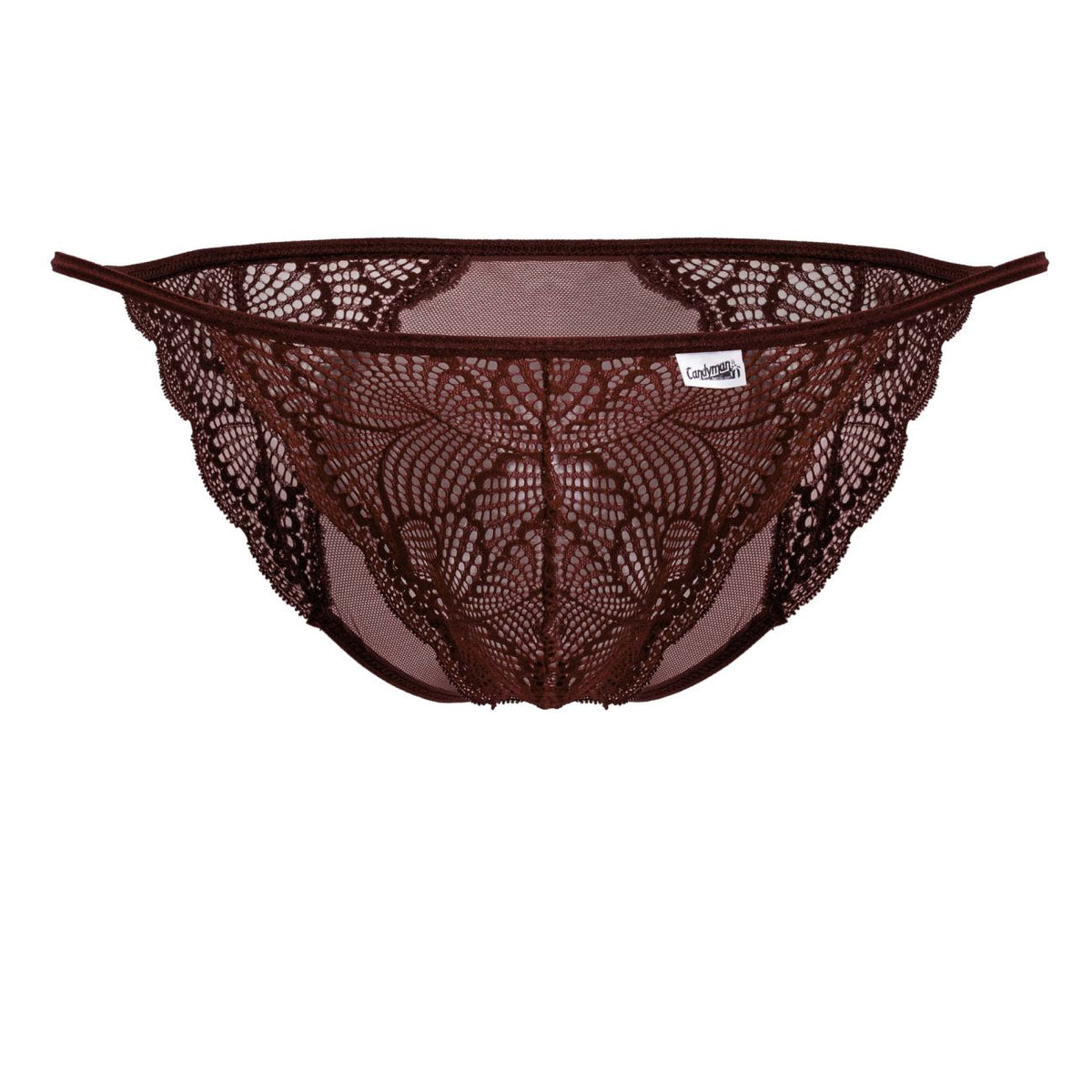 CandyMan Men's Underwear 99914 Lace Briefs Color Burgundy