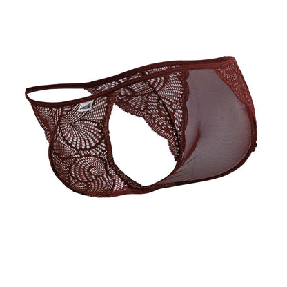 CandyMan Men's Underwear 99914 Lace Briefs Color Burgundy