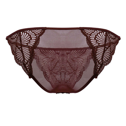 CandyMan Men's Underwear 99914 Lace Briefs Color Burgundy
