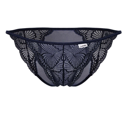 CandyMan Men's Underwear 99914 Lace Briefs Color Navy