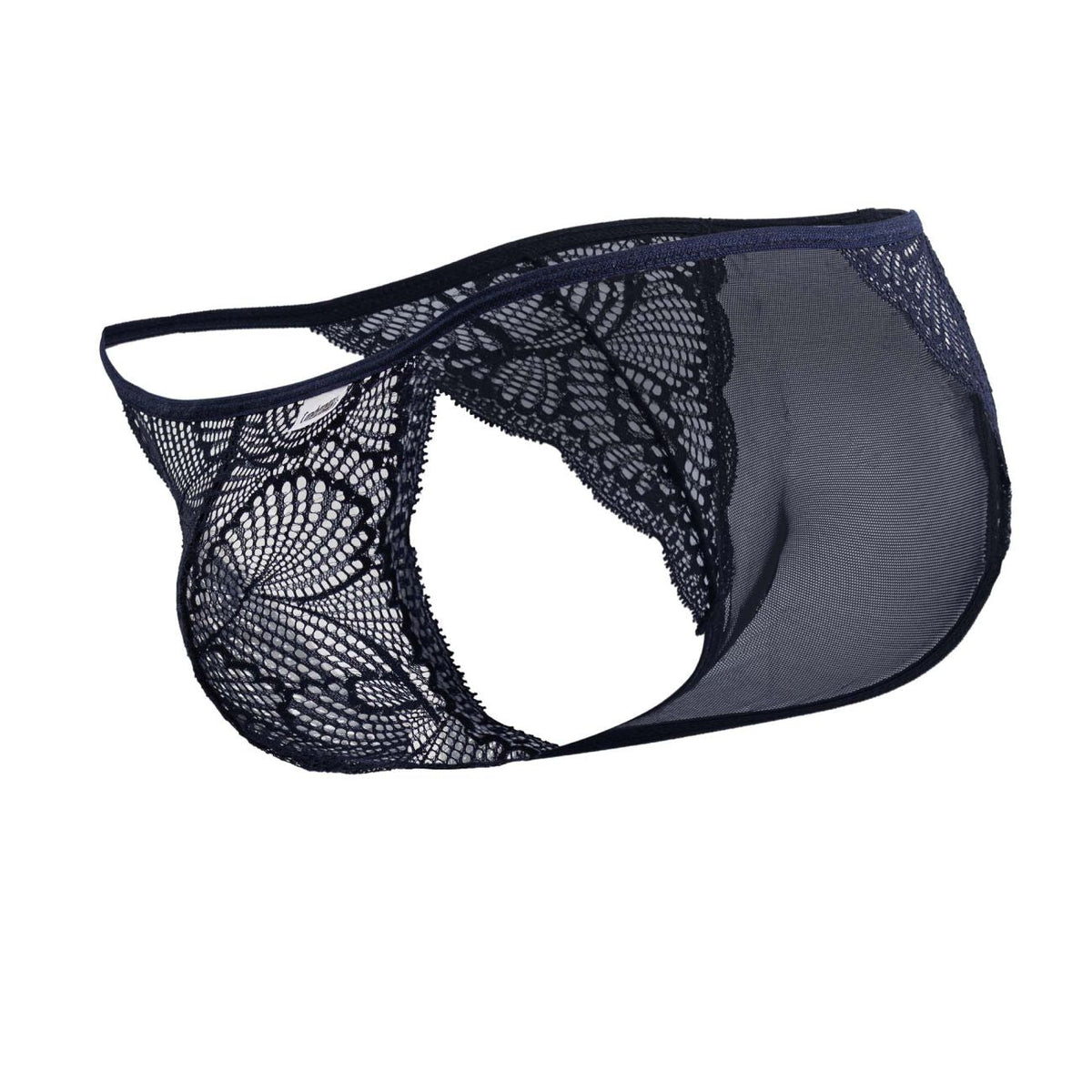 CandyMan Men's Underwear 99914 Lace Briefs Color Navy