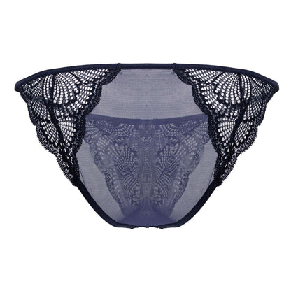 CandyMan Men's Underwear 99914 Lace Briefs Color Navy