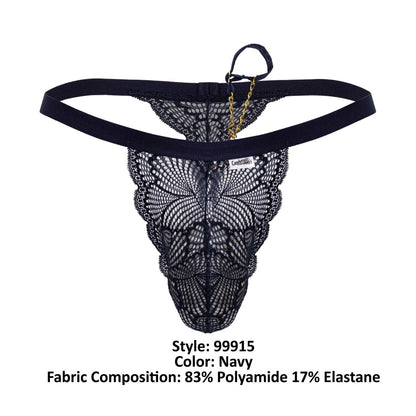 CandyMan 99915 Lace Thongs Color Navy