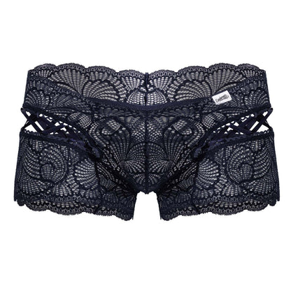 CandyMan Men's Underwear 99916 Lace Trunks Color Navy