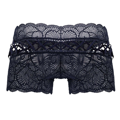 CandyMan Men's Underwear 99916 Lace Trunks Color Navy