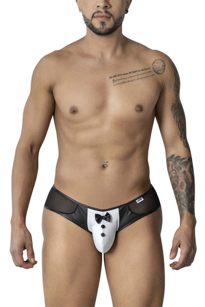 CandyMan Men's Underwear 99919 Tuxedo Briefs Color Black-White