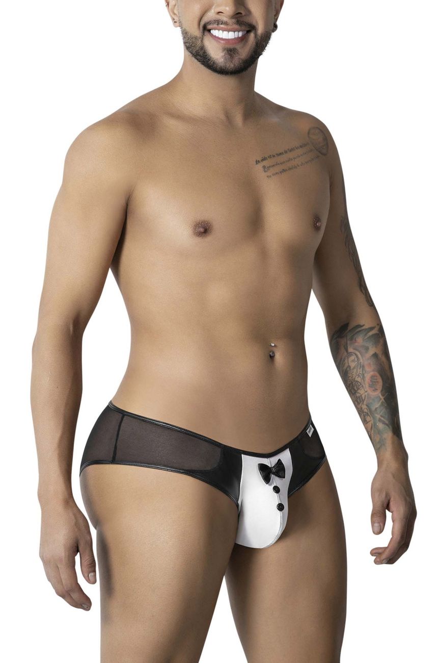 CandyMan Men's Underwear 99919 Tuxedo Briefs Color Black-White