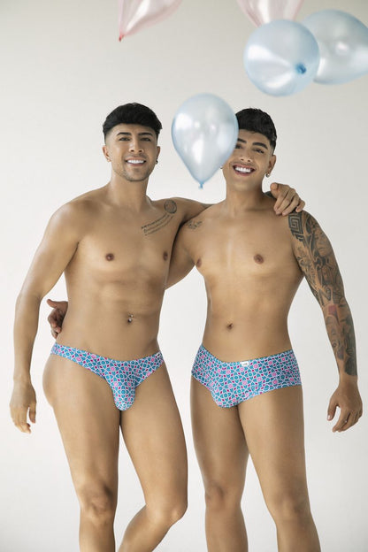 CandyMan 99922 Men's Underwear Printed Low Rise Trunks Color Printed Blue