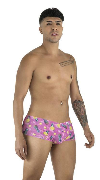 CandyMan 99922 Men's Underwear Printed Low Rise Trunks Color Printed Pink