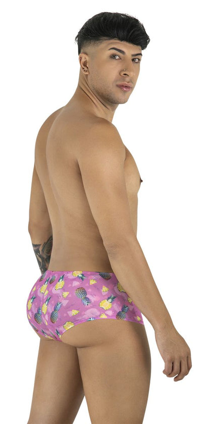 CandyMan 99922 Men's Underwear Printed Low Rise Trunks Color Printed Pink