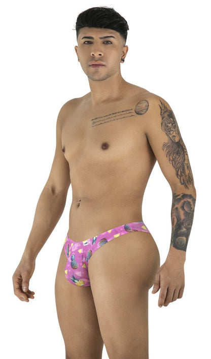 CandyMan Men's Underwear 99923 Bikini Color Printed Pink