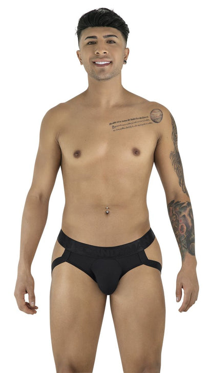CandyMan 99925 Men's Underwear Supportive Strappy Jockstrap Color Black