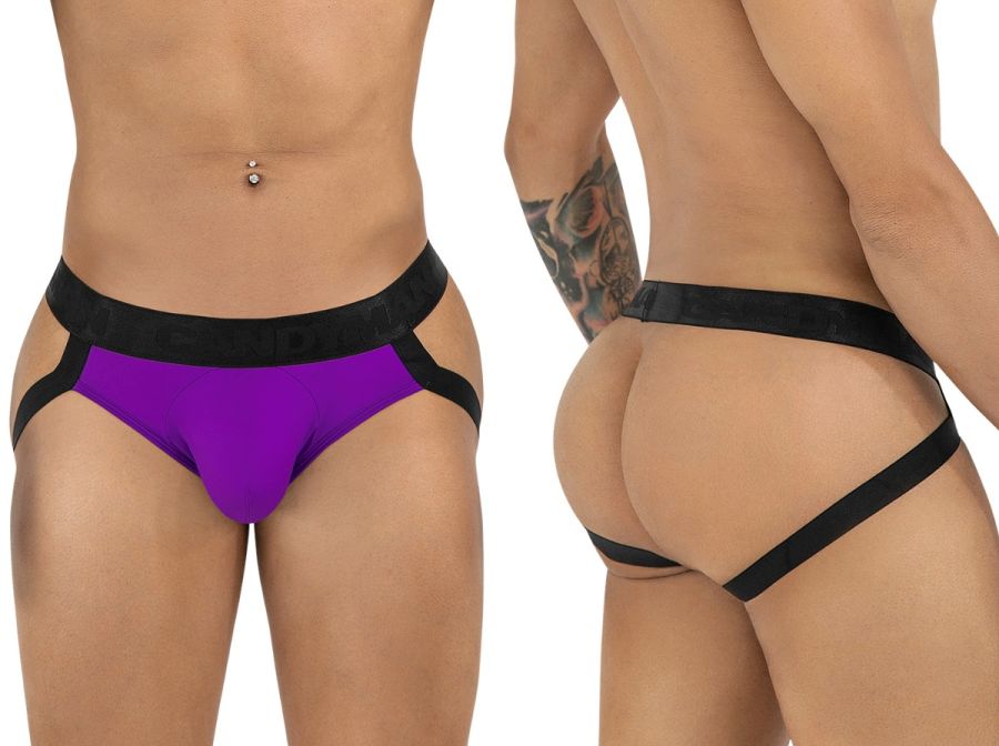 CandyMan 99925 Men's Underwear Supportive Strappy Jockstrap Color Orchid