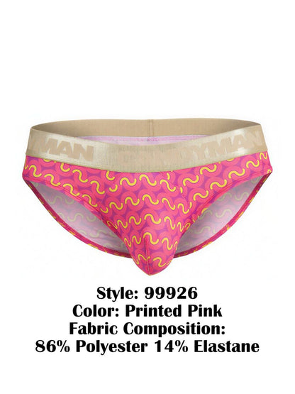 CandyMan 99926 Men's Underwear Printed Briefs Color Printed Pink