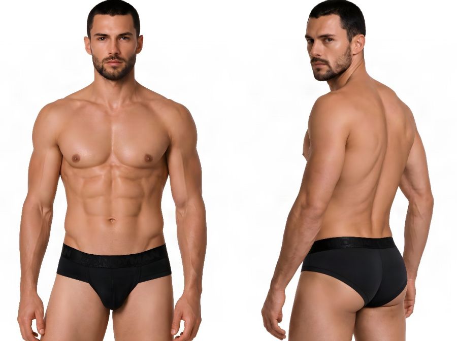 CandyMan 99932 Men's Underwear Sleek Contour Briefs Color Black