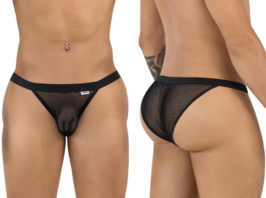 CandyMan Men's Underwear 99933 Bikini Color Black Mesh