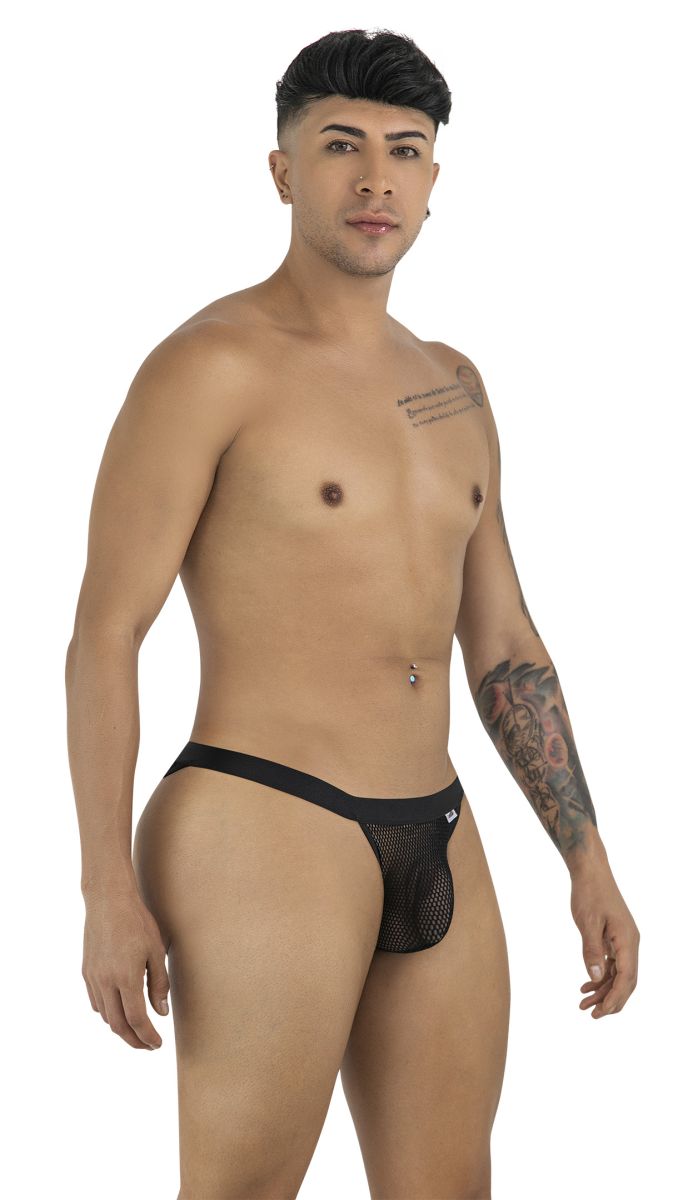 CandyMan Men's Underwear 99933 Bikini Color Black Mesh