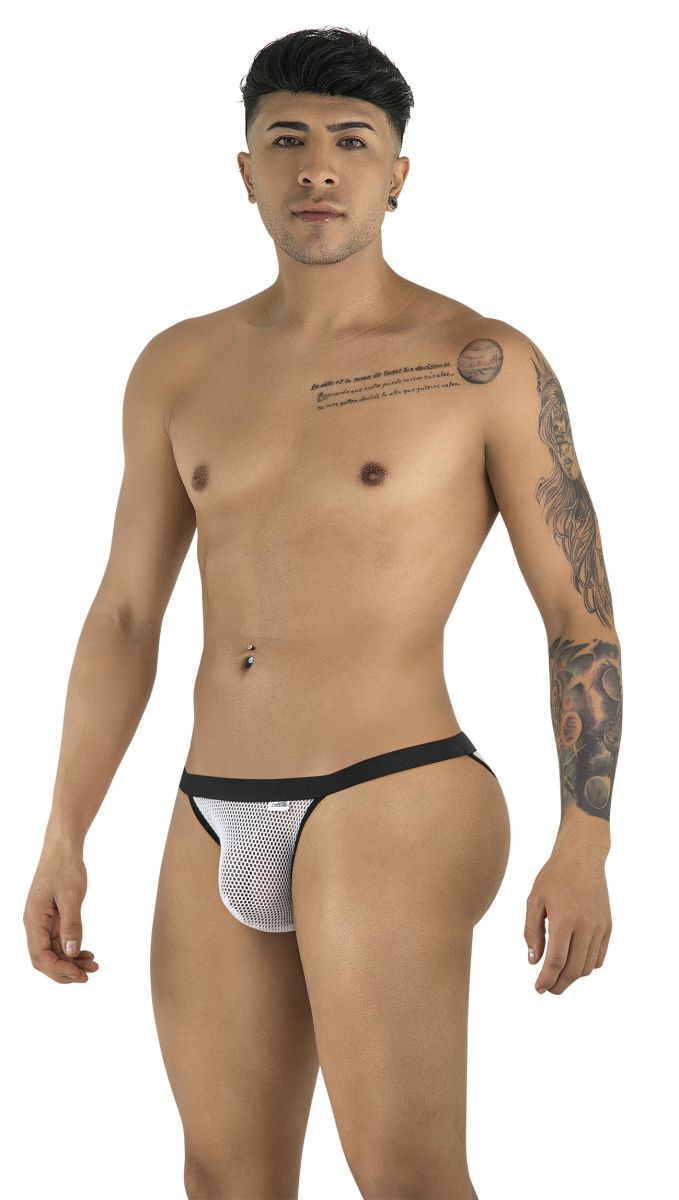 CandyMan Men's Underwear 99933 Bikini Color White Mesh