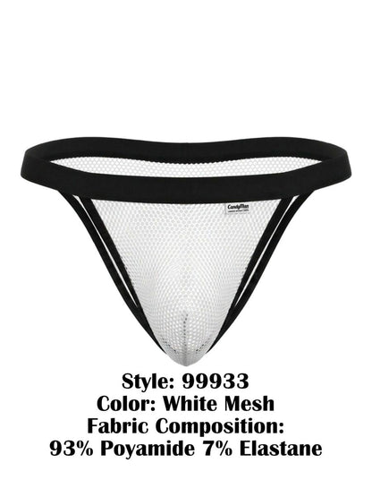 CandyMan Men's Underwear 99933 Bikini Color White Mesh