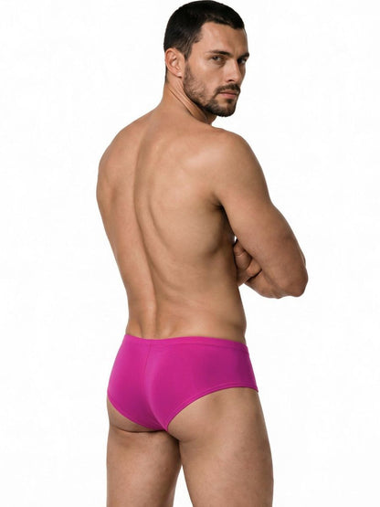 CandyMan Men's Underwear 99943 Trunks Color Magenta