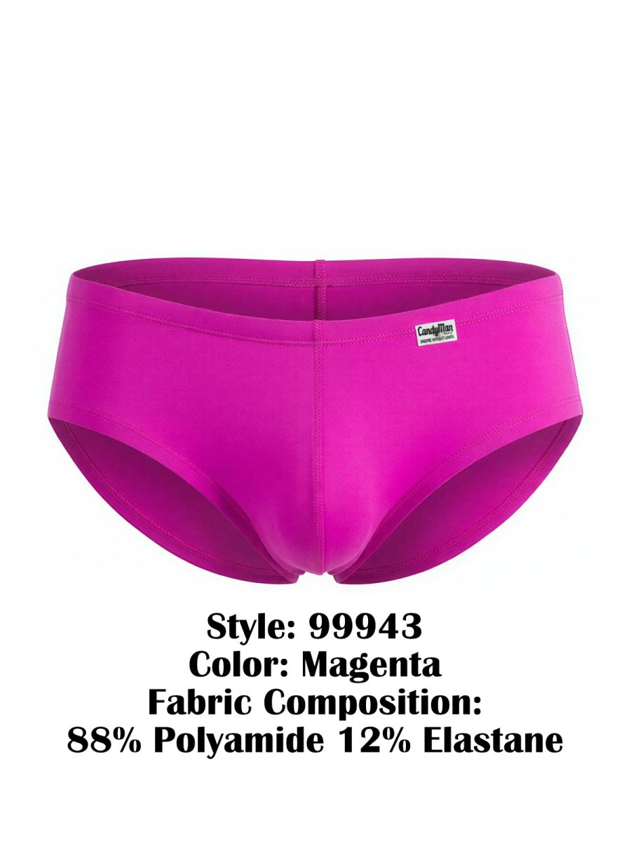 CandyMan Men's Underwear 99943 Trunks Color Magenta