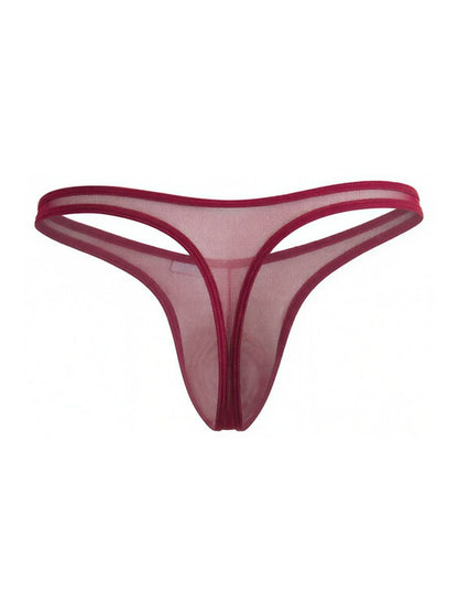 CandyMan 99954 Thongs Color Burgundy Mesh