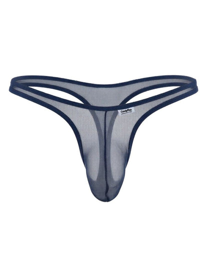 CandyMan Men's Underwear 99954 Thongs Color Navy Mesh