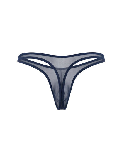 CandyMan Men's Underwear 99954 Thongs Color Navy Mesh
