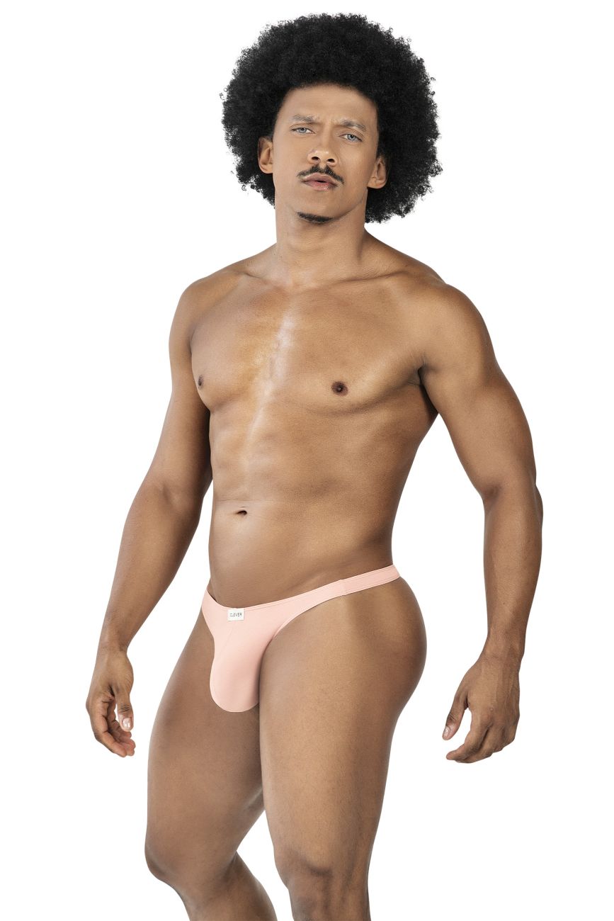 Clever Moda Men's Underwear 100007 3PK Autralian Latin Thongs Color Green-Pink-Blue