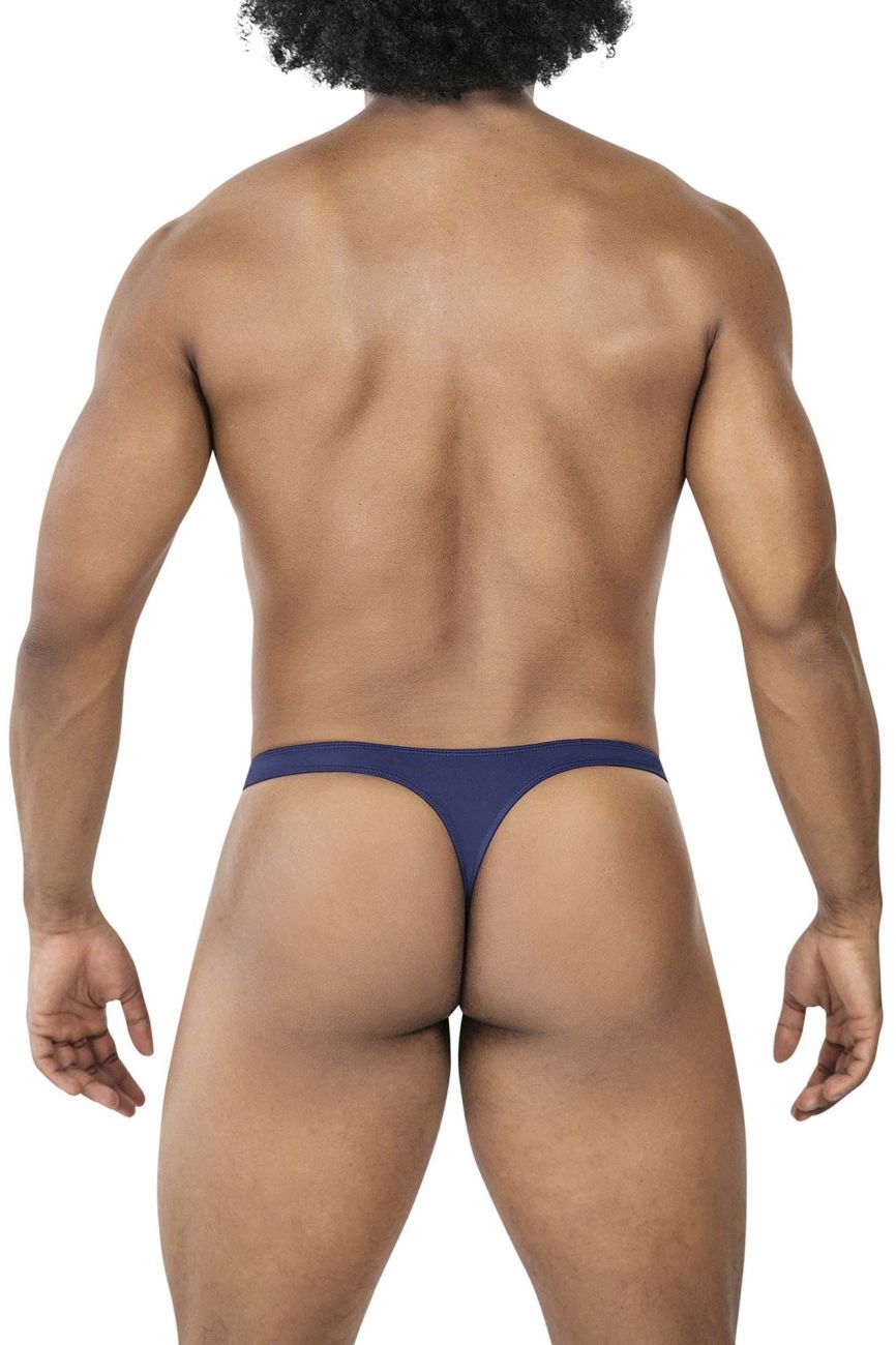 Clever Moda Men's Underwear 100007 3PK Autralian Latin Thongs Color Green-Pink-Blue