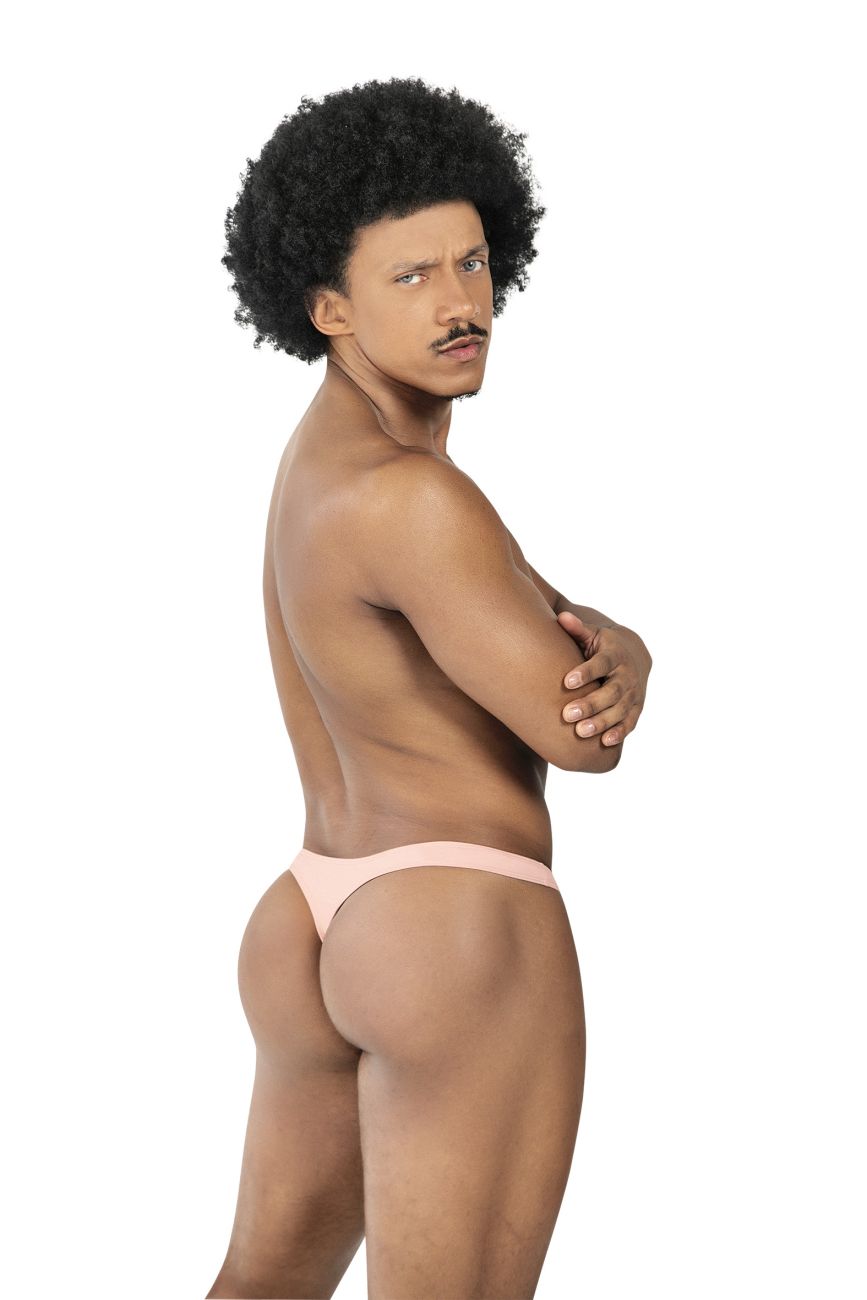 Clever Moda Men's Underwear 100007 3PK Autralian Latin Thongs Color Green-Pink-Blue