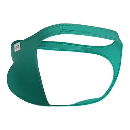 Clever Moda Men's Underwear 100007 3PK Autralian Latin Thongs Color Green-Pink-Blue