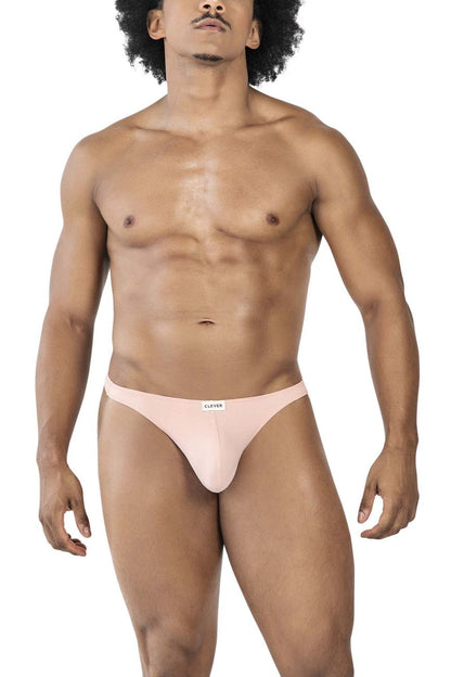Clever Moda Men's Underwear 100007 3PK Autralian Latin Thongs Color Green-Pink-Blue