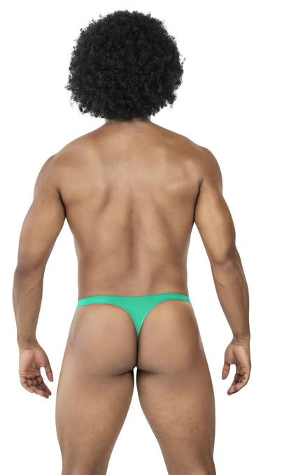 Clever Moda Men's Underwear 100007 3PK Autralian Latin Thongs Color Green-Pink-Blue