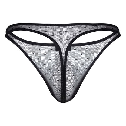 Clever Moda Men's Underwear 100008 3PK Autralian Latin Thongs Color Black-Orange-Black