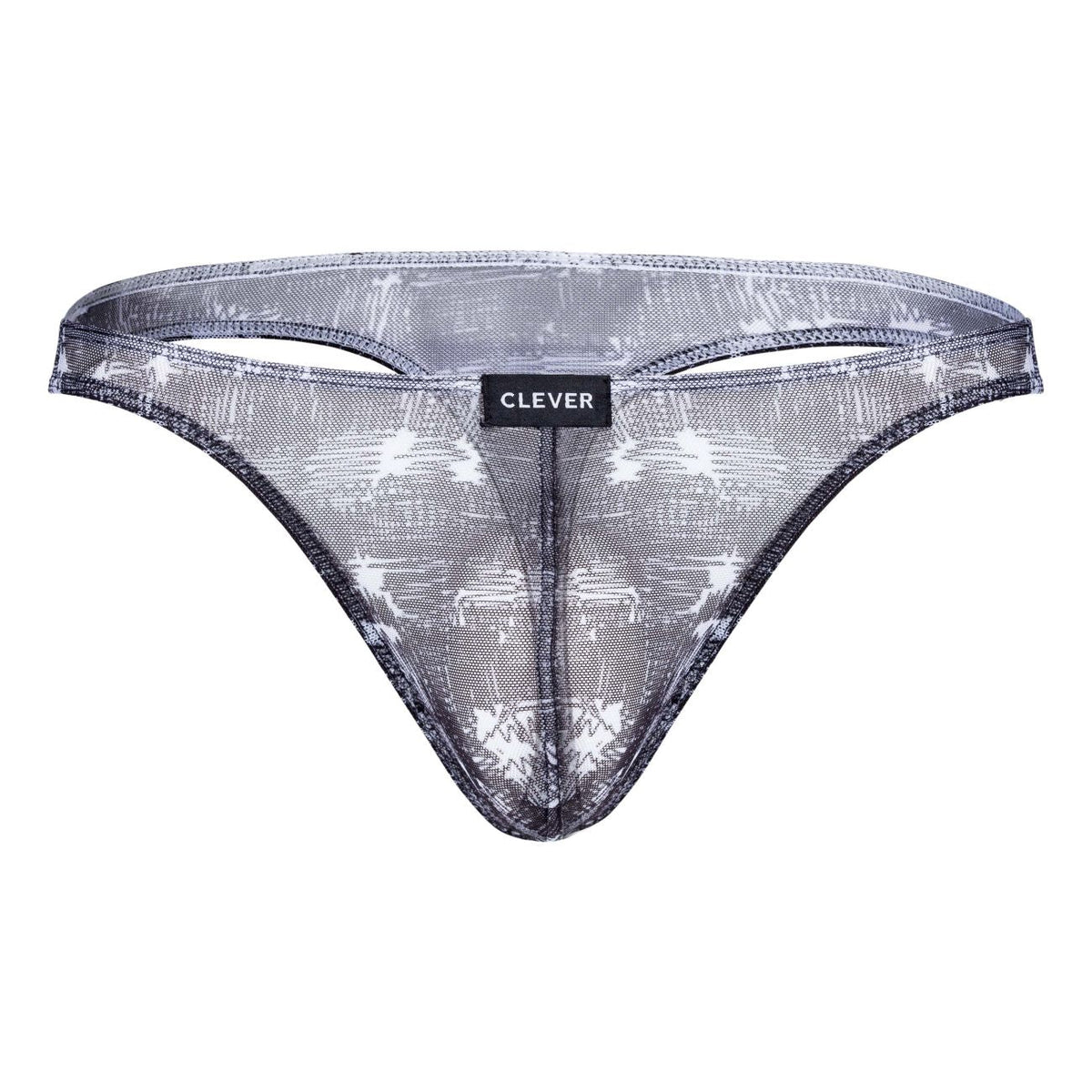 Clever Moda Men's Underwear 100008 3PK Autralian Latin Thongs Color Black-Orange-Black