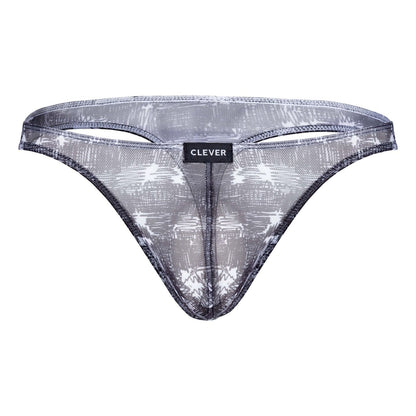 Clever Moda Men's Underwear 100008 3PK Autralian Latin Thongs Color Black-Orange-Black