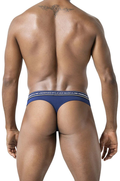 Clever Moda Men's Underwear 100010 3PK Australian Latin Thongs Color Blue-Petrol-Green