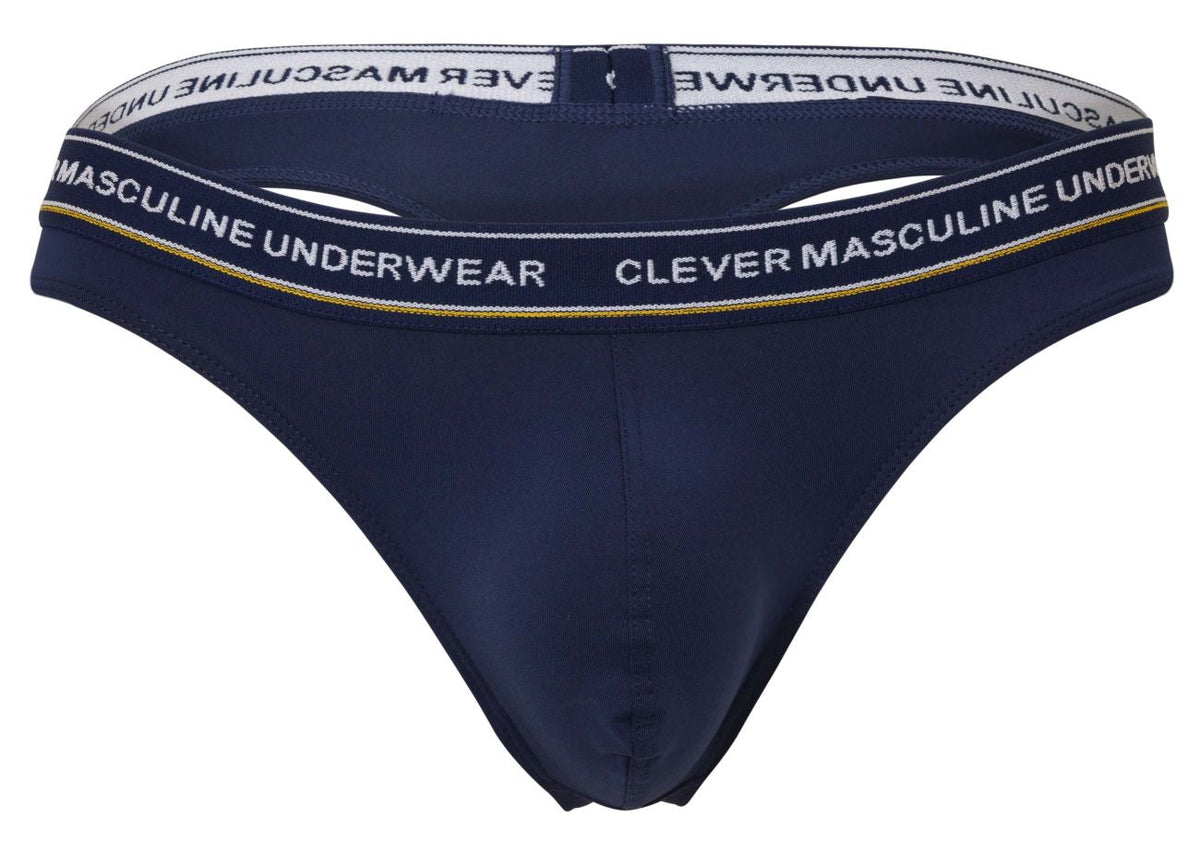 Clever Moda Men's Underwear 100010 3PK Australian Latin Thongs Color Blue-Petrol-Green