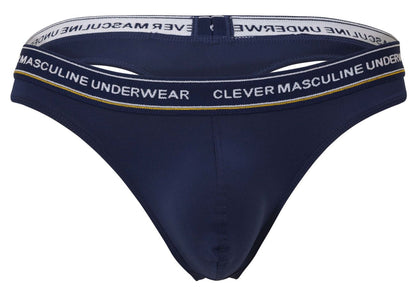 Clever Moda Men's Underwear 100010 3PK Australian Latin Thongs Color Blue-Petrol-Green