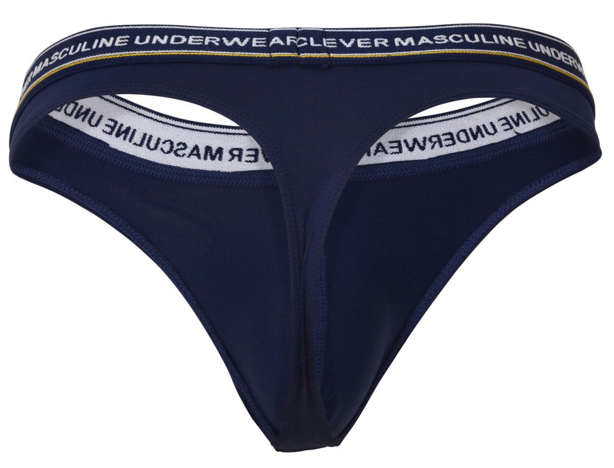 Clever Moda Men's Underwear 100010 3PK Australian Latin Thongs Color Blue-Petrol-Green